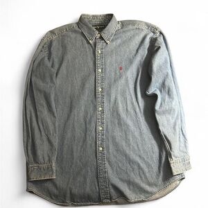Vintage 90s Ralph Lauren Blaire Denim Button Down Shirt
